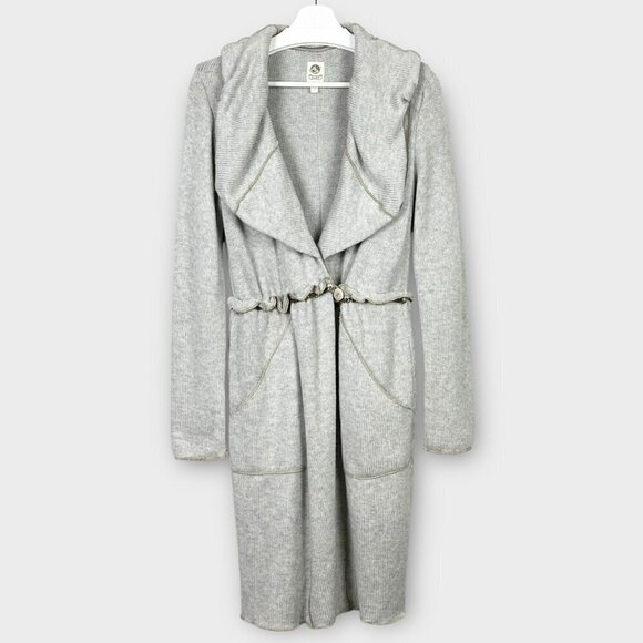 Anthropologie Tiny Rare Wool Blend Long Length Boho Cardigan Coat - Picture 9 of 11